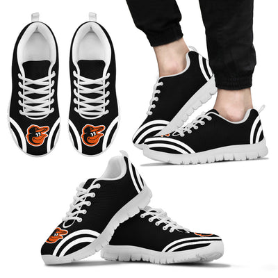 Lovely Curves Stunning Logo Icon Baltimore Orioles Sneakers