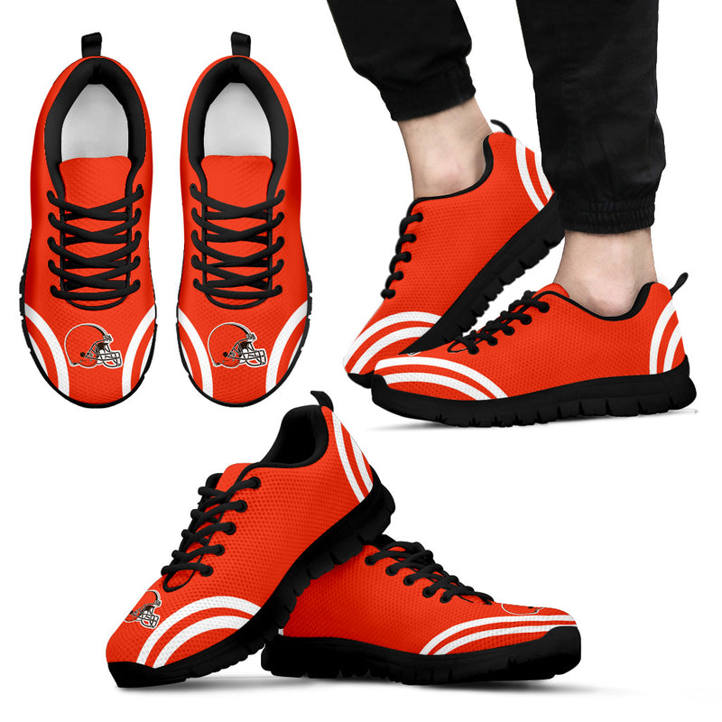 Lovely Curves Stunning Logo Icon Cleveland Browns Sneakers