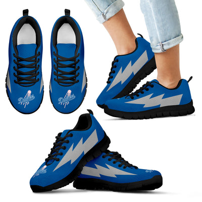 Beautiful Los Angeles Dodgers Sneakers Thunder Lightning Amazing Logo