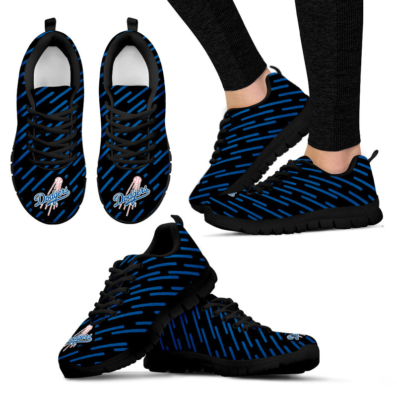 Marvelous Striped Stunning Logo Los Angeles Dodgers Sneakers