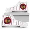 Straight Line With Deep Circle Chicago Blackhawks High Top Shoes