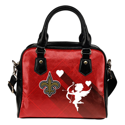 Superior Cupid Love Delightful New Orleans Saints Shoulder Handbags