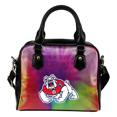 Rainbow Dynamic Mix Colours Gorgeous Fresno State Bulldogs Shoulder Handbags