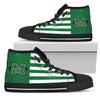 American Flag Marshall Thundering Herd High Top Shoes