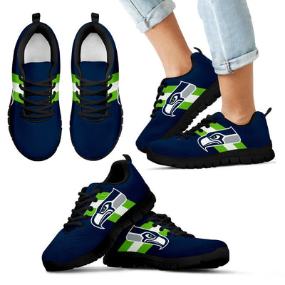 Three Colors Vertical Seattle Seahawks Sneakers