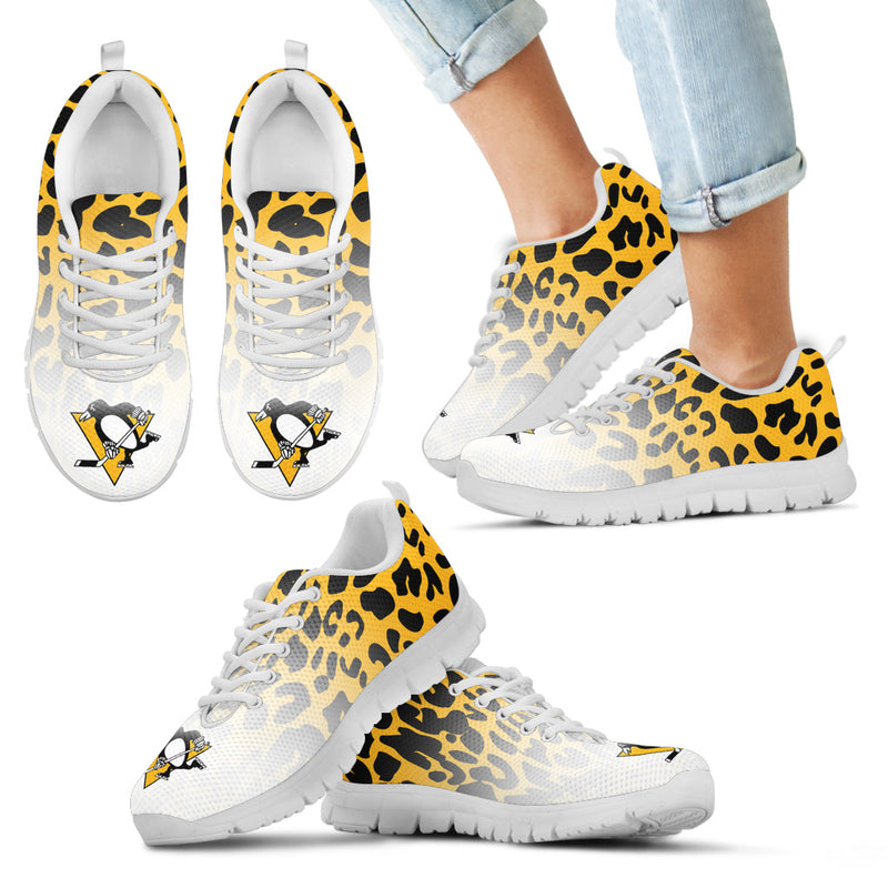 Beautiful Pittsburgh Penguins Sneakers Leopard Pattern Awesome