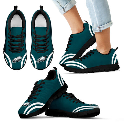 Lovely Curves Stunning Logo Icon Philadelphia Eagles Sneakers