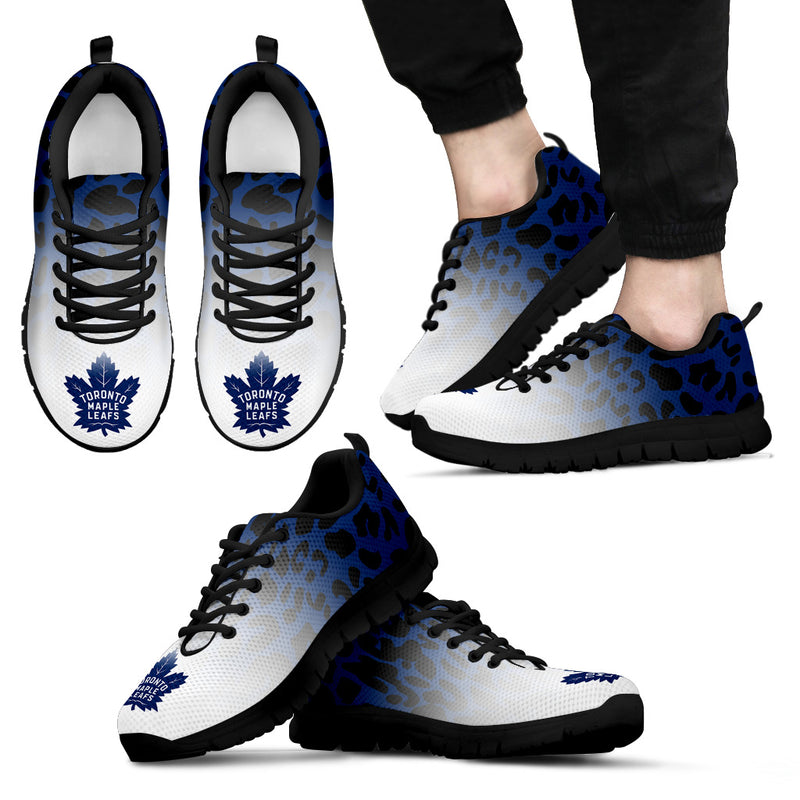 Cool Toronto Maple Leafs Sneakers Leopard Pattern Awesome