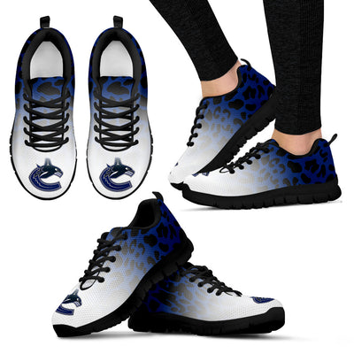 Custom Printed Vancouver Canucks Sneakers Leopard Pattern Awesome