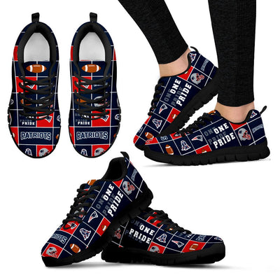 Colorful Pride Flag New England Patriots Sneakers