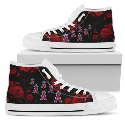 Lovely Rose Thorn Incredible Los Angeles Angels High Top Shoes