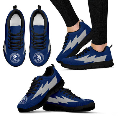 Great Style San Diego Padres Sneakers Thunder Lightning Amazing Logo