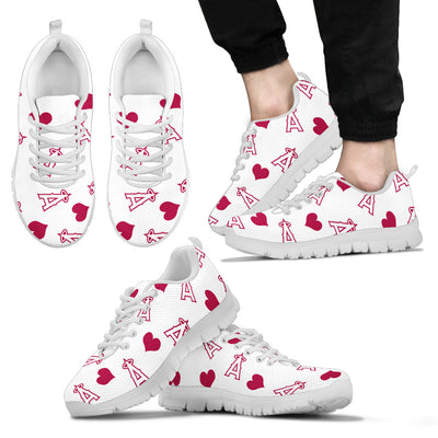 Sweeten Dreamy Love Pattern With Logo Los Angeles Angels Sneakers