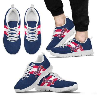 Three Colors Vertical Atlanta Braves Sneakers