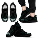 Tribal Flames Pattern New York Jets Sneakers