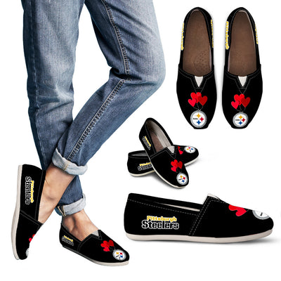 Lovely Heart Balloon Beautiful Logo Pittsburgh Steelers Casual Shoes