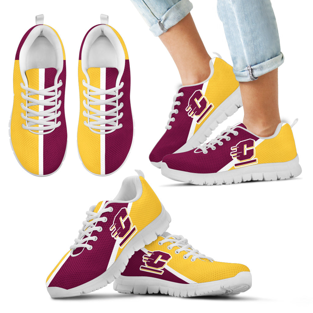 Dynamic Aparted Colours Beautiful Logo Central Michigan Chippewas Sneakers