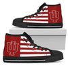 American Flag Indiana Hoosiers High Top Shoes