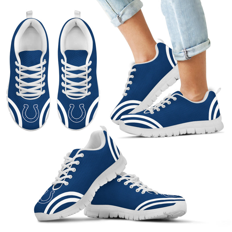 Lovely Curves Stunning Logo Icon Indianapolis Colts Sneakers