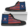 American Flag Virginia Cavaliers High Top Shoes