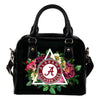 Floral Rose Valentine Logo Alabama Crimson Tide Shoulder Handbags