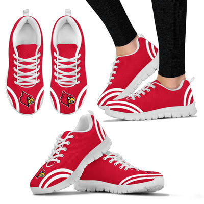 Lovely Curves Stunning Logo Icon Louisville Cardinals Sneakers