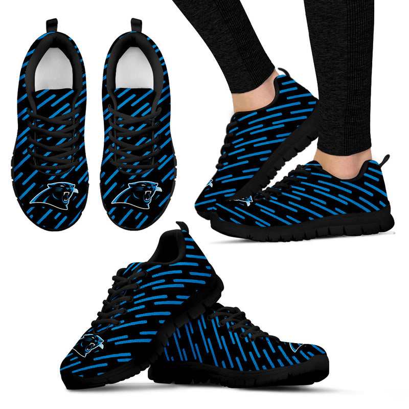 Marvelous Striped Stunning Logo Carolina Panthers Sneakers