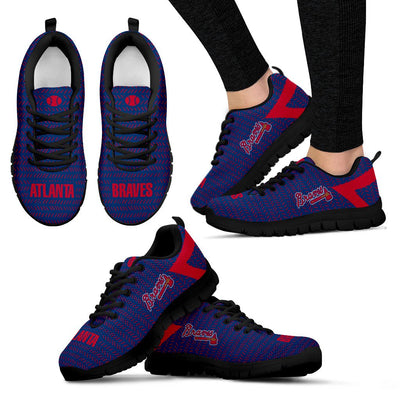 Pattern Logo Slide In Line Atlanta Braves Sneakers