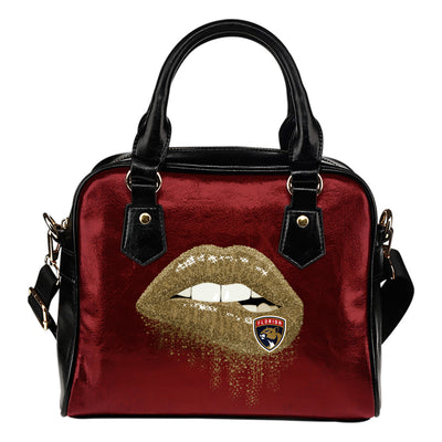 Beautiful Lips Elegant Logo Florida Panthers Shoulder Handbags