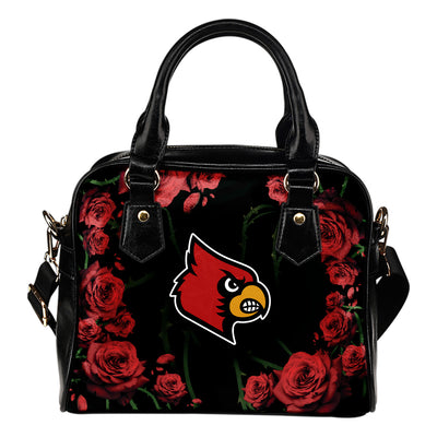 Valentine Rose With Thorns Louisville Cardinals Shoulder Handbags