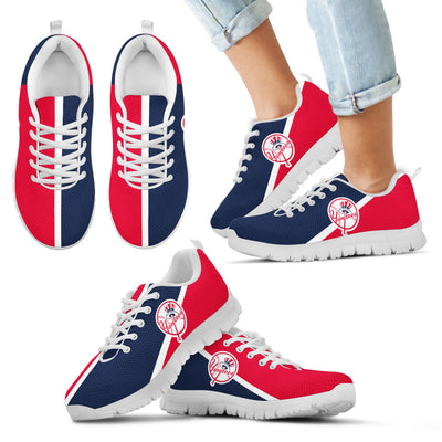Dynamic Aparted Colours Beautiful Logo New York Yankees Sneakers
