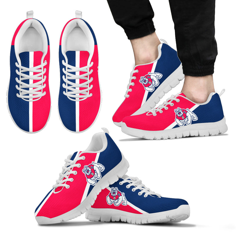Dynamic Aparted Colours Beautiful Logo Fresno State Bulldogs Sneakers