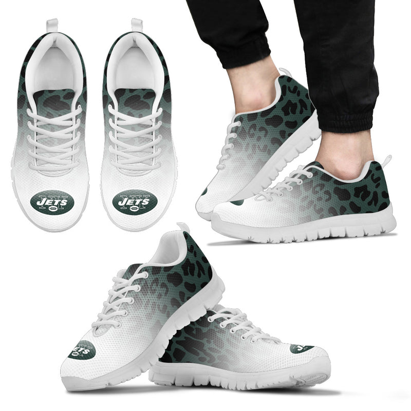 Leopard Pattern Awesome New York Jets Sneakers