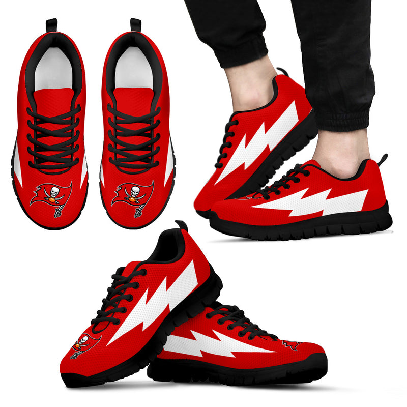 Awesome  Tampa Bay Buccaneers Sneakers Thunder Lightning Amazing Logo