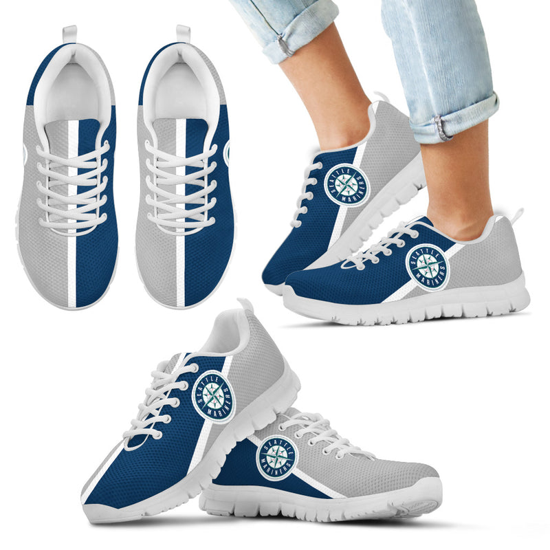 Dynamic Aparted Colours Beautiful Logo Seattle Mariners Sneakers
