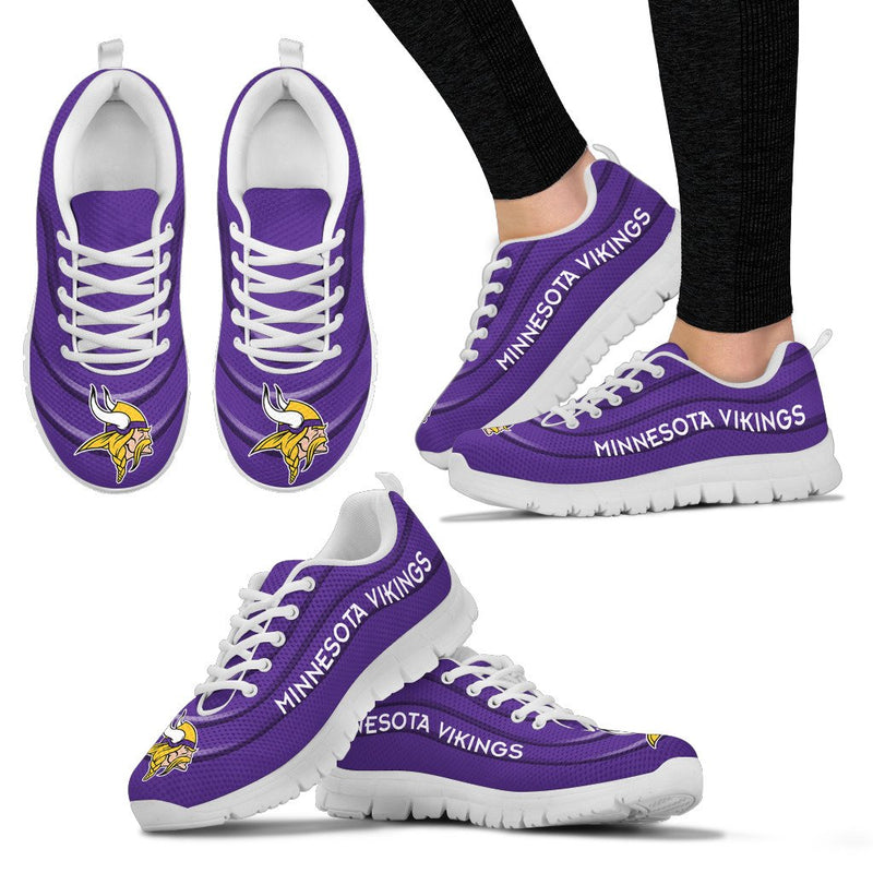 Wave Red Floating Pattern Minnesota Vikings Sneakers