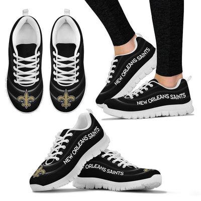 Wave Red Floating Pattern New Orleans Saints Sneakers