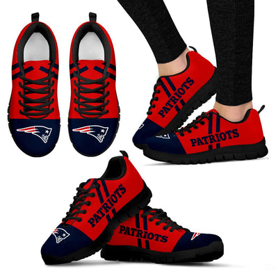 Line Stripe Logo Bottom New England Patriots Sneakers