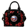Valentine Rose With Thorns New York Islanders Shoulder Handbags