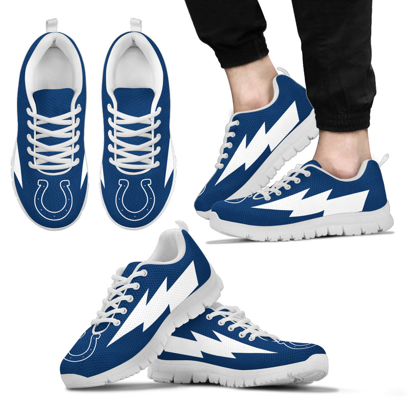 Beautiful Indianapolis Colts Sneakers Thunder Lightning Amazing Logo