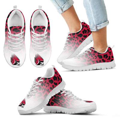 Leopard Pattern Awesome Ball State Cardinals Sneakers