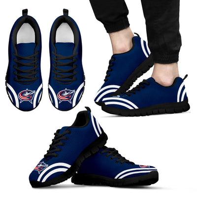Lovely Curves Stunning Logo Icon Columbus Blue Jackets Sneakers