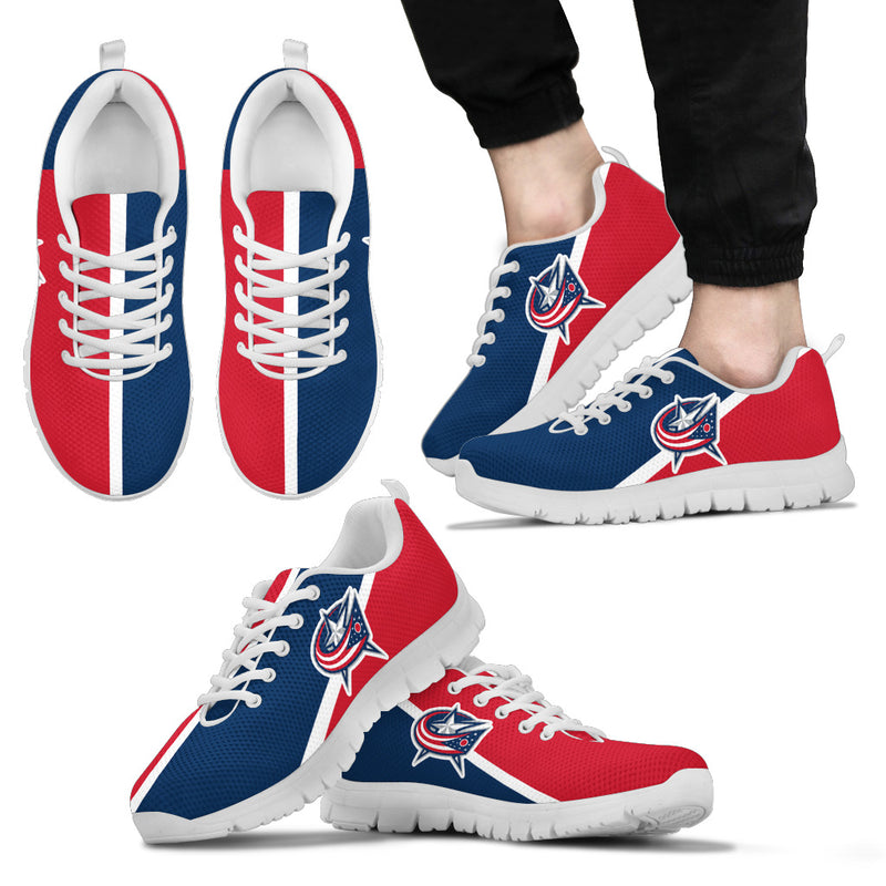 Dynamic Aparted Colours Beautiful Logo Columbus Blue Jackets Sneakers