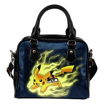 Pikachu Angry Moment Seattle Seahawks Shoulder Handbags