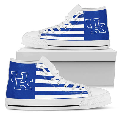 American Flag Kentucky Wildcats High Top Shoes