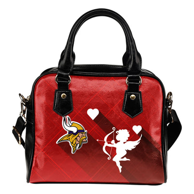 Superior Cupid Love Delightful Minnesota Vikings Shoulder Handbags