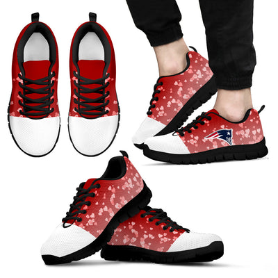 Heart Flying Valentine Sweet Logo New England Patriots Sneakers
