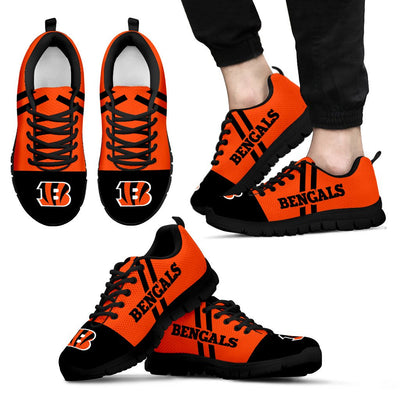 Line Stripe Logo Bottom Cincinnati Bengals Sneakers