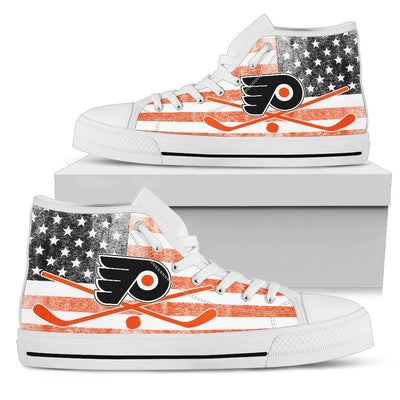 Flag Rugby Philadelphia Flyers High Top Shoes