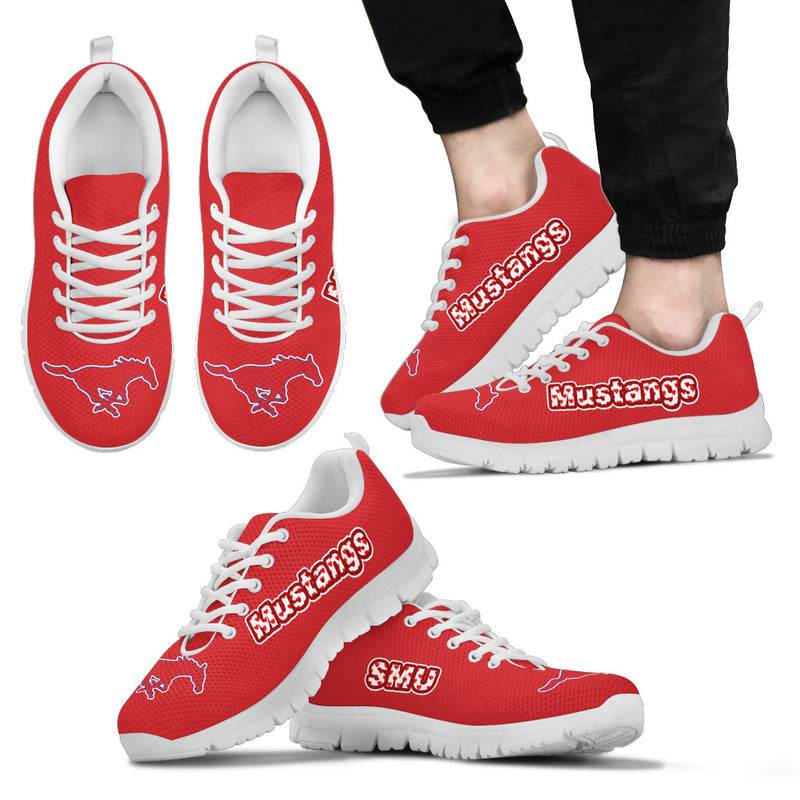 Magnificent SMU Mustangs Amazing Logo Sneakers